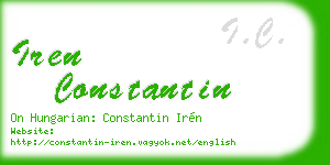 iren constantin business card